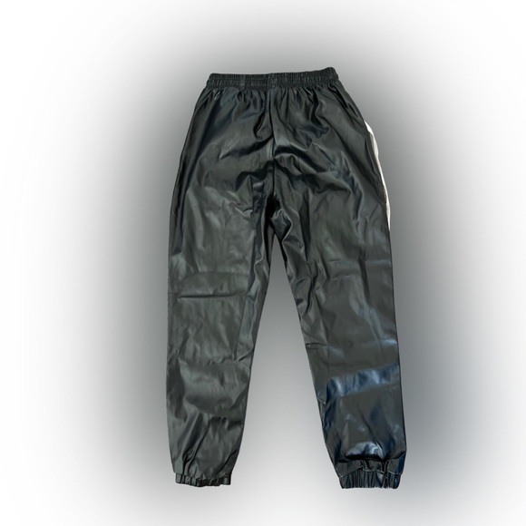 NWT - Missguided- Faux Leather Drawstring Cuffed Joggers Petite - Picture 2 of 5